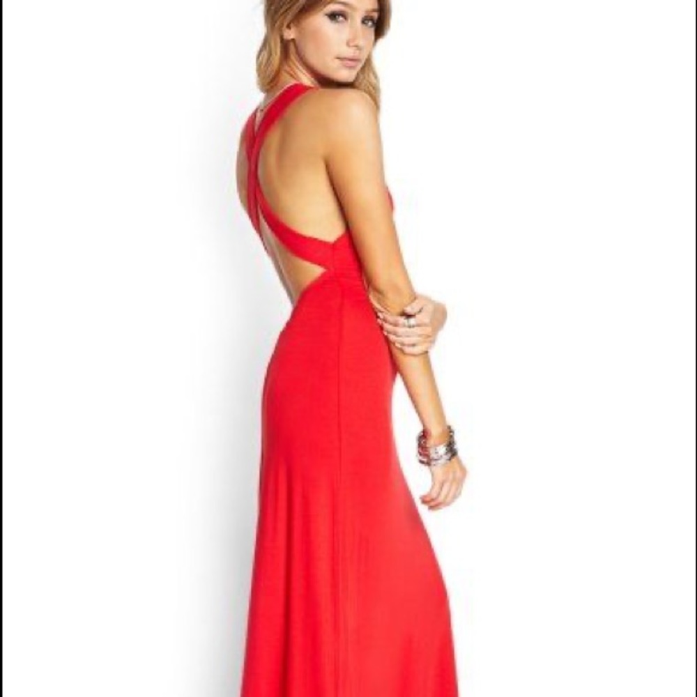 Red maxi dress NWT